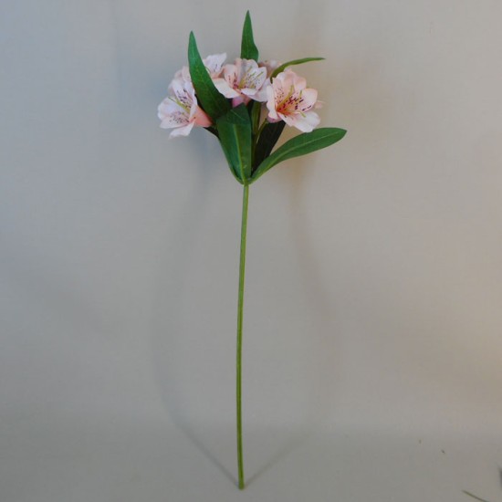 Artificial Alstroemeria Stem Blush Pink 48cm Artificial Flowers